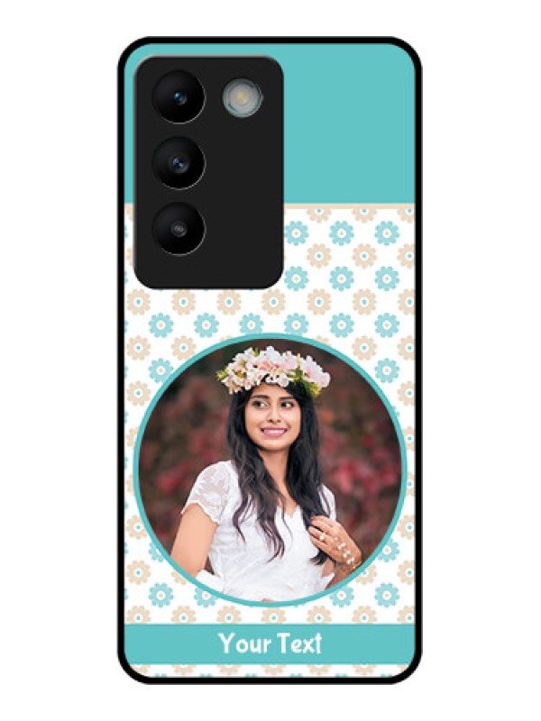 Custom Vivo Y200E 5G Custom Glass Phone CaseBeautiful Flowers Design