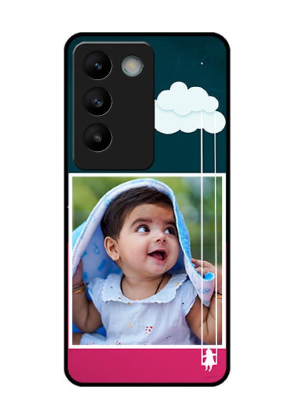 Vivo Y200E 5G Custom Glass Phone CaseCute Girl With Cloud Design