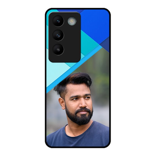Vivo Y200E 5G Custom Glass Phone CaseBlue Pattern Design