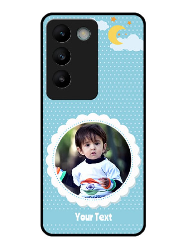 Custom Vivo Y200E 5G Custom Glass Phone CaseViolet Pattern Design