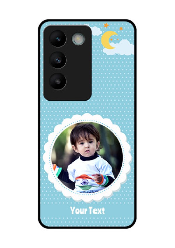 Vivo Y200E 5G Custom Glass Phone CaseViolet Pattern Design