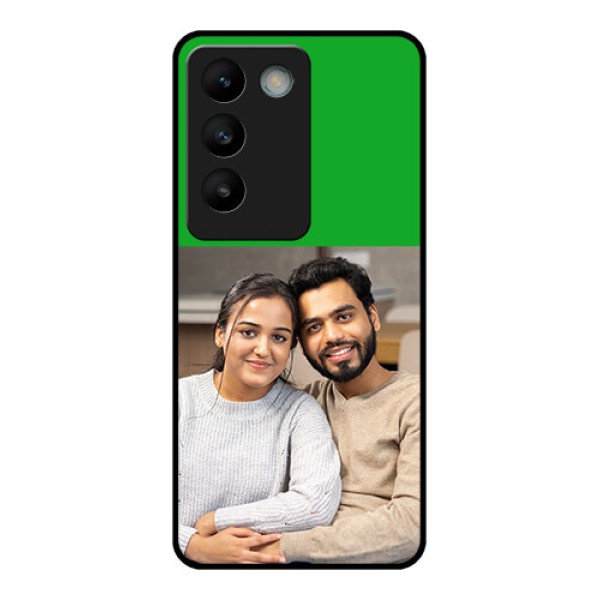 Vivo Y200E 5G Custom Glass Phone CaseGreen Pattern Design