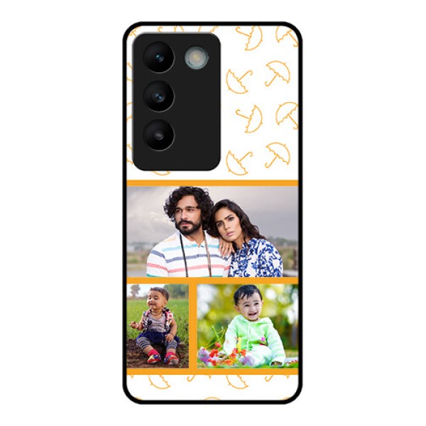 Vivo Y200E 5G Custom Glass Phone CaseYellow Pattern Design
