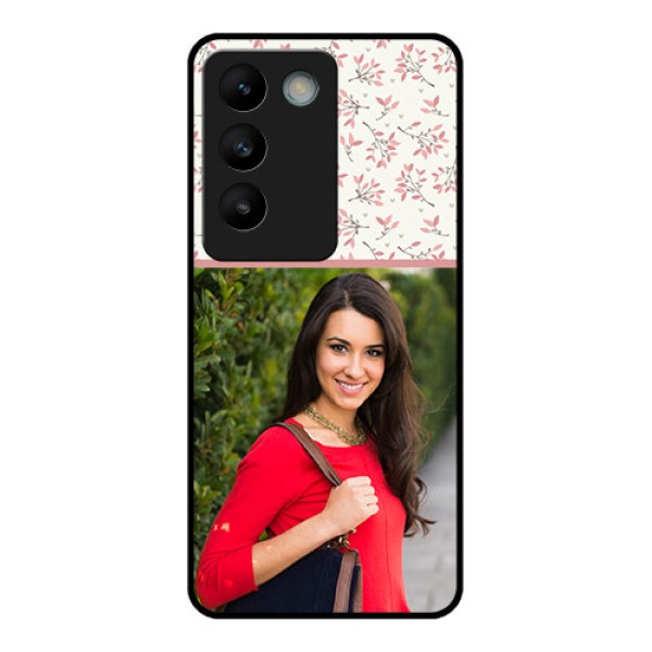 Vivo Y200E 5G Custom Glass Phone CaseStunning Floral Design