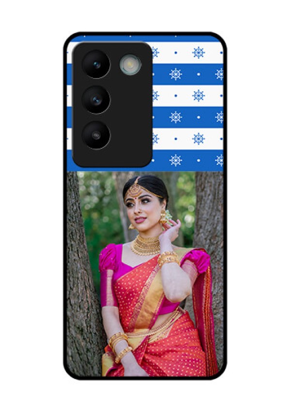 Vivo Y200E 5G Custom Glass Phone CaseSnow Pattern Design