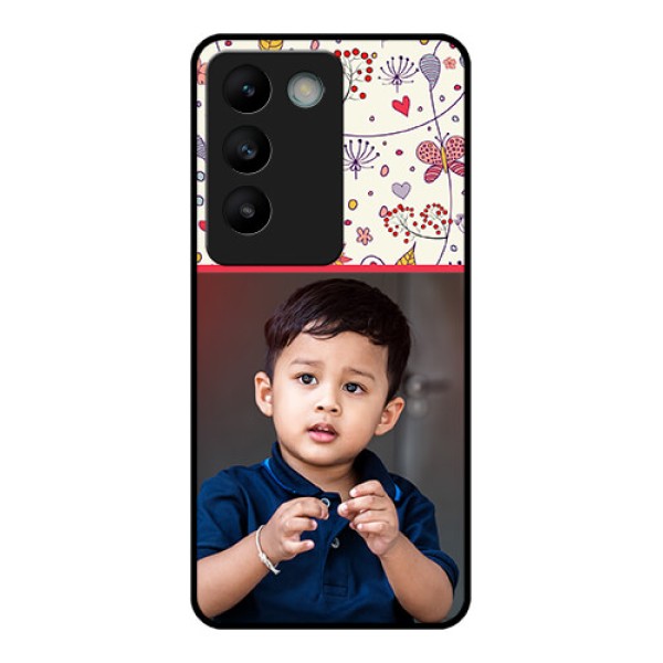 Vivo Y200E 5G Custom Glass Phone CasePremium Floral Design