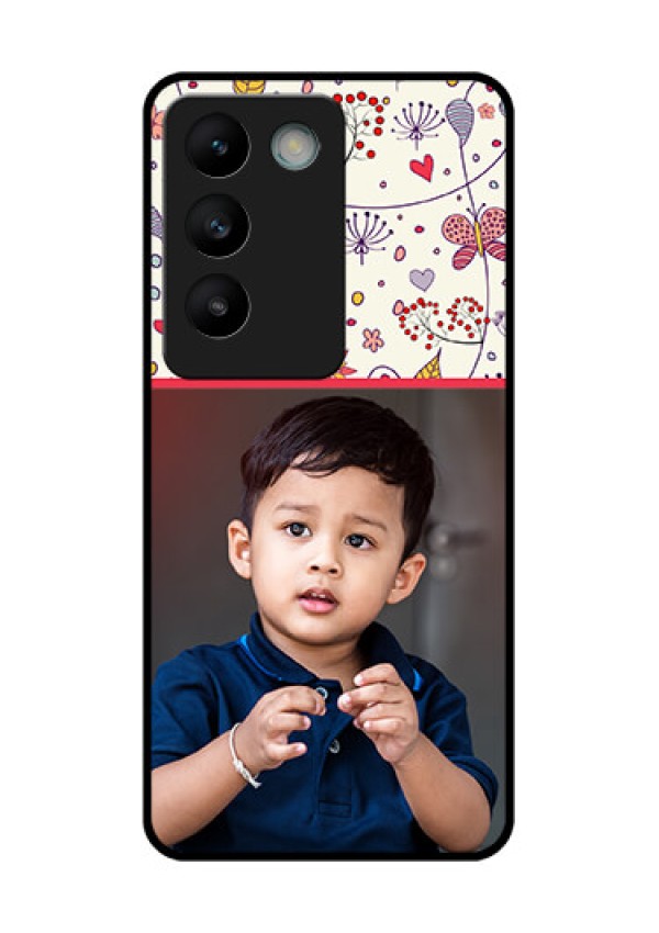 Vivo Y200E 5G Custom Glass Phone CasePremium Floral Design