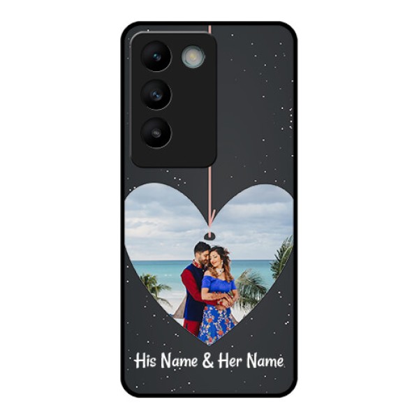 Vivo Y200E 5G Custom Glass Phone CaseHanging Heart Design