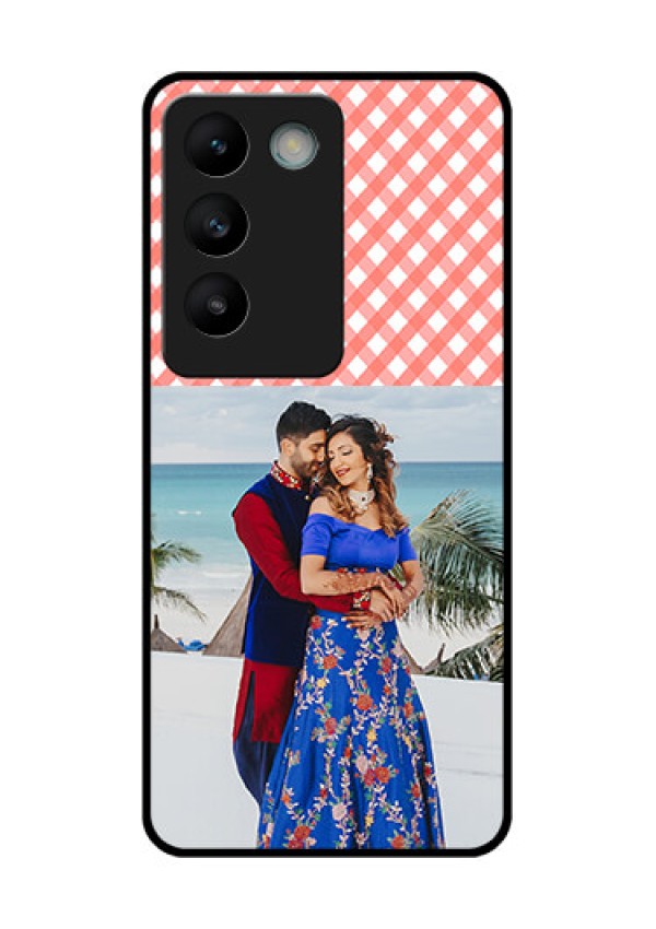 Vivo Y200E 5G Custom Glass Phone CasePink Pattern Design