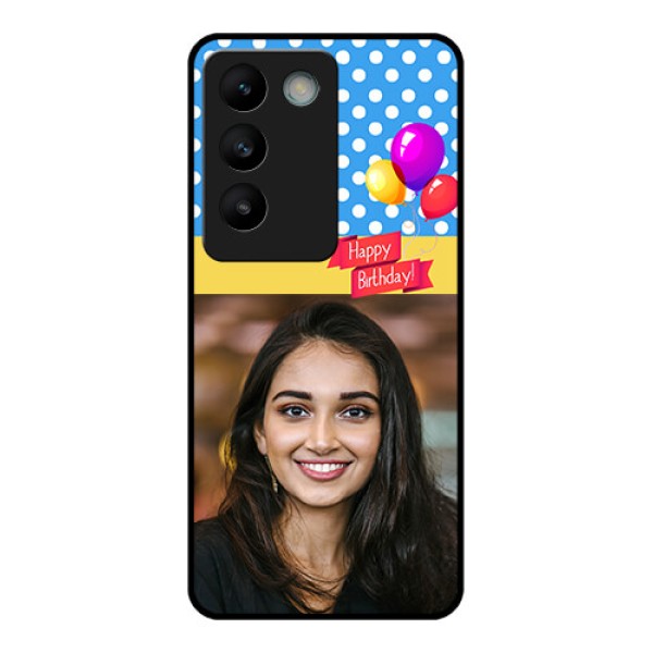 Vivo Y200E 5G Custom Glass Phone CaseHappy Birthday Design