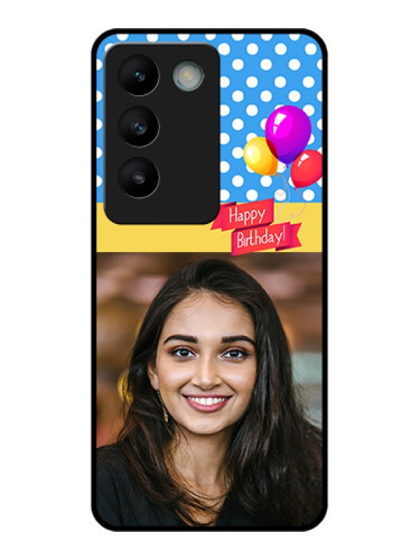 Custom Vivo Y200E 5G Custom Glass Phone CaseHappy Birthday Design