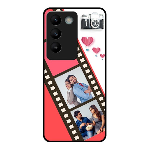 Vivo Y200E 5G Custom Glass Phone Case3 Image Holder With Film Reel Vivo Y200E 5G Custom Glass Phone Case3 Image Holder With Film Reel