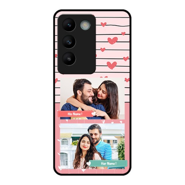 Vivo Y200E 5G Custom Glass Phone CasePhoto With Heart Design