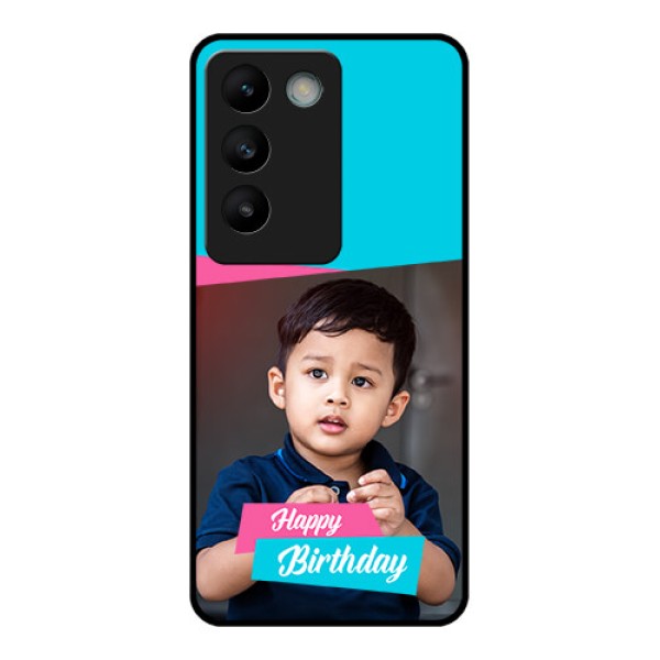 Vivo Y200E 5G Custom Glass Phone CaseImage Holder With 2 Color Design
