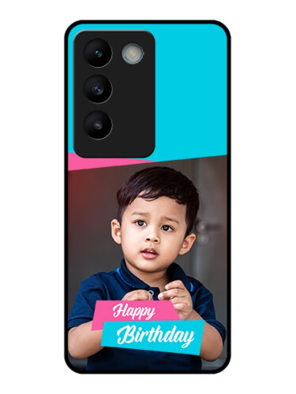 Custom Vivo Y200E 5G Custom Glass Phone CaseImage Holder With 2 Color Design