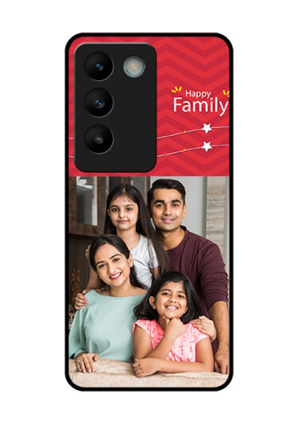 Vivo Y200E 5G Custom Glass Phone CaseHappy Family Design