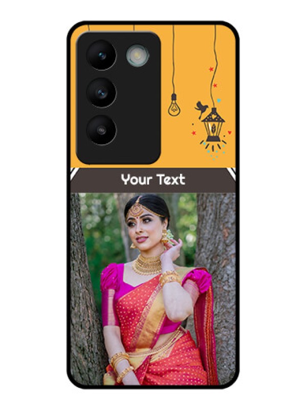 Custom Vivo Y200E 5G Custom Glass Phone CaseWith Family Picture And Icons