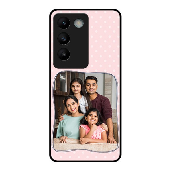 Vivo Y200E 5G Custom Glass Phone CaseFamily With Dots Design