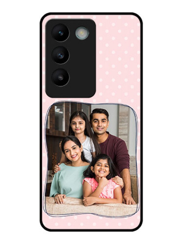 Custom Vivo Y200E 5G Custom Glass Phone CaseFamily With Dots Design