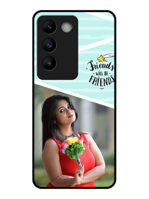 Custom Vivo Y200E 5G Custom Glass Phone CaseFriends Picture Icon Design