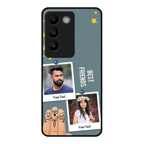 Vivo Y200E 5G Custom Glass Phone CaseSticky Frames And Friendship Design Vivo Y200E 5G Custom Glass Phone CaseSticky Frames And Friendship Design