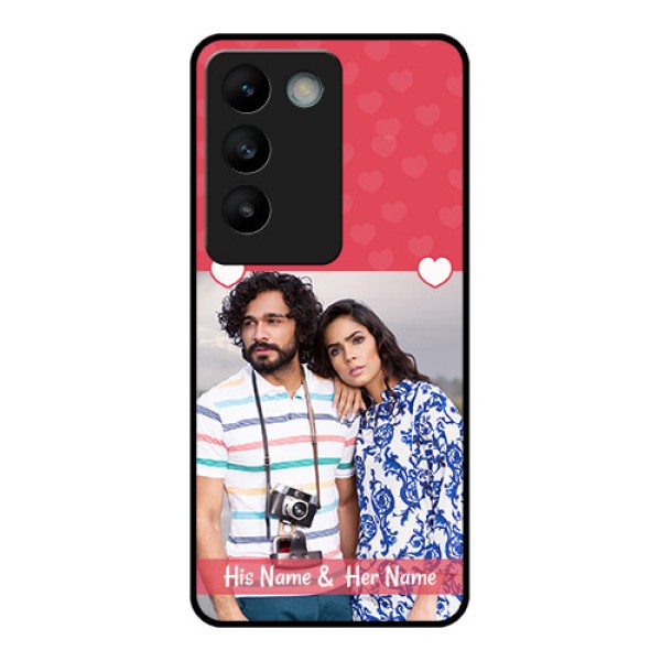 Vivo Y200E 5G Custom Glass Phone CaseSimple Love Design