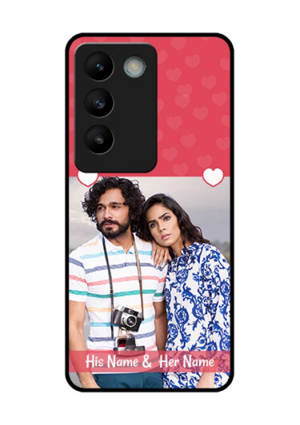Vivo Y200E 5G Custom Glass Phone CaseSimple Love Design