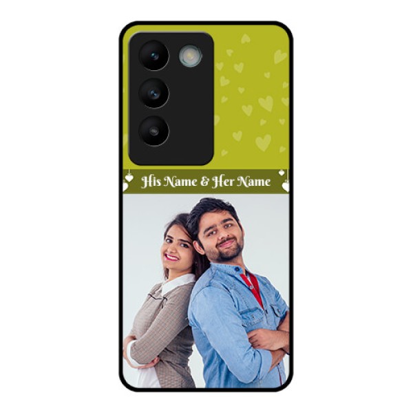 Vivo Y200E 5G Custom Glass Phone CaseYou and Me Heart Design