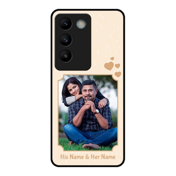 Vivo Y200E 5G Custom Glass Phone CaseWith Confetti Love Design