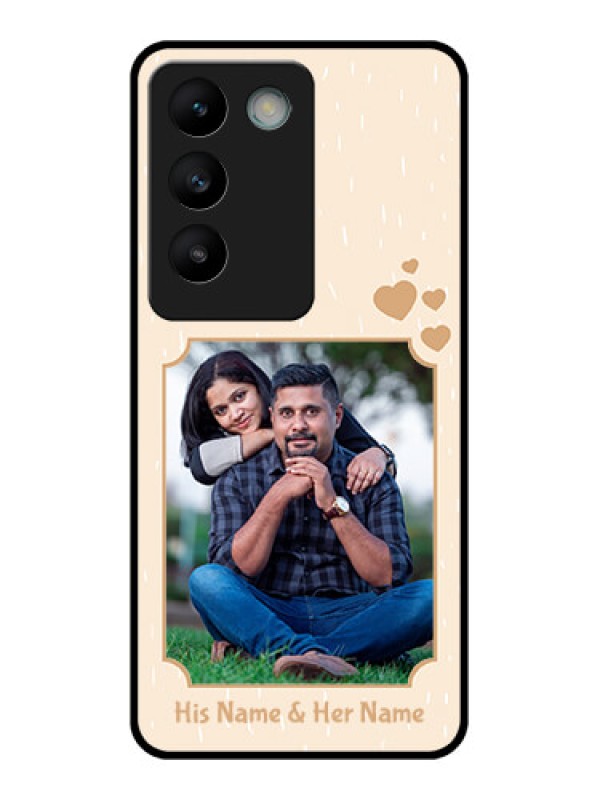 Custom Vivo Y200E 5G Custom Glass Phone CaseWith Confetti Love Design