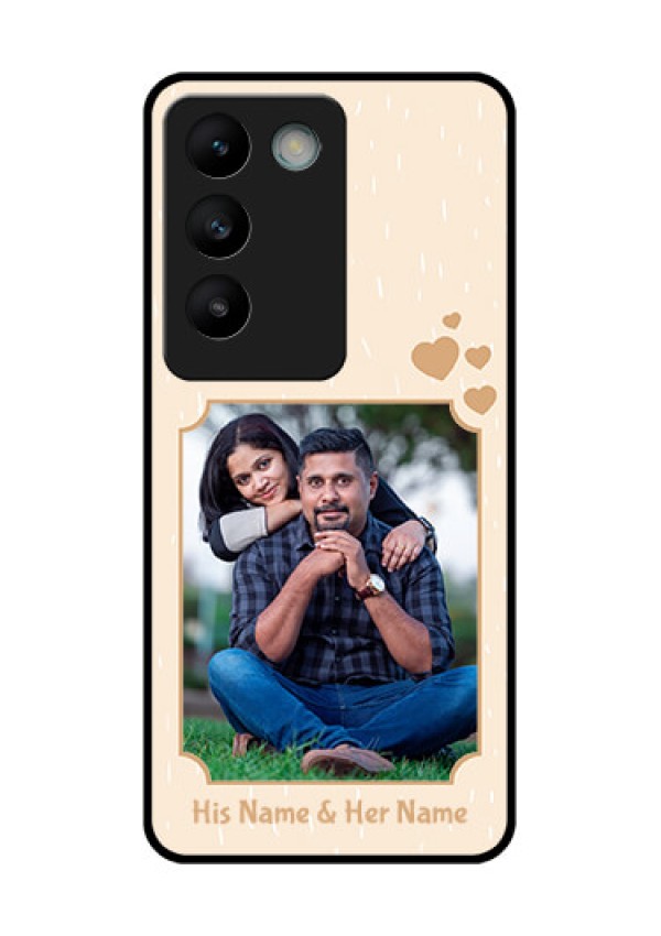 Vivo Y200E 5G Custom Glass Phone CaseWith Confetti Love Design