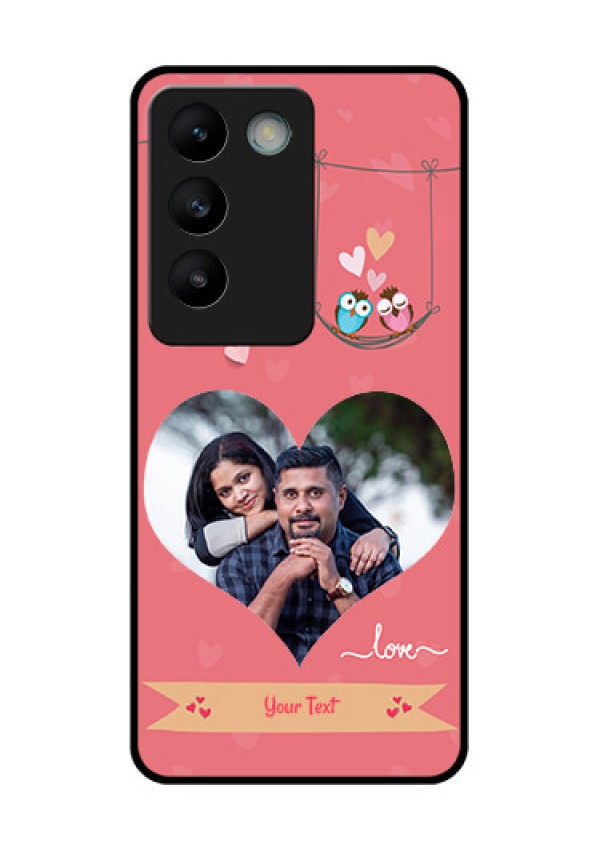 Vivo Y200E 5G Custom Glass Phone CasePeach Color Love Design
