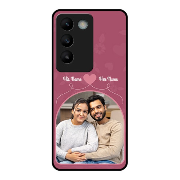 Vivo Y200E 5G Custom Glass Phone CaseLove Floral Design