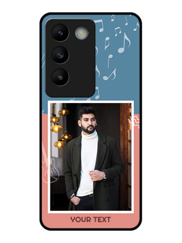 Custom Vivo Y200E 5G Custom Glass Phone CaseWith Color Musical Note Design