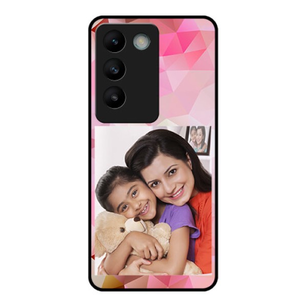 Vivo Y200E 5G Custom Glass Phone CaseAbstract Triangle Design