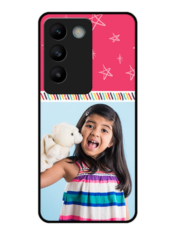 Custom Vivo Y200E 5G Custom Glass Phone CaseLine Art Design