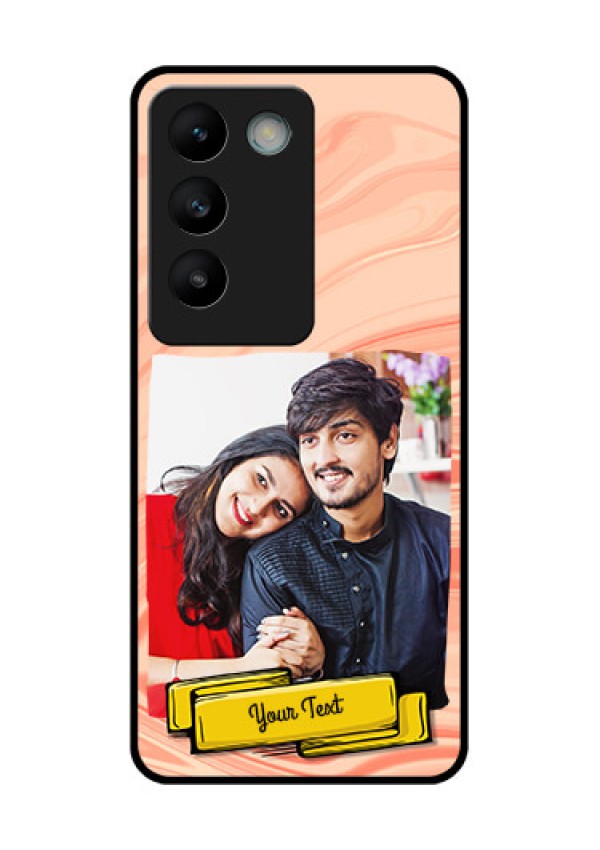 Vivo Y200E 5G Custom Glass Phone CaseMarble Texture Design