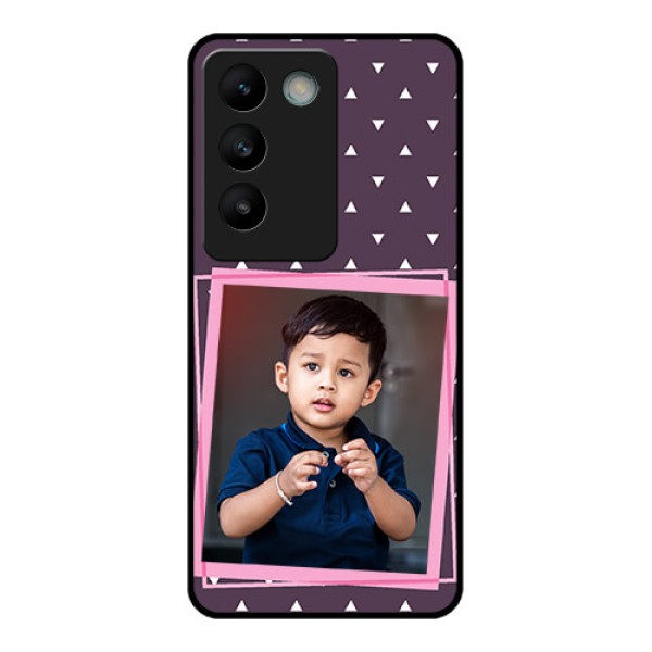 Vivo Y200E 5G Custom Glass Phone CaseTriangle Pattern Dotted Design Vivo Y200E 5G Custom Glass Phone CaseTriangle Pattern Dotted Design