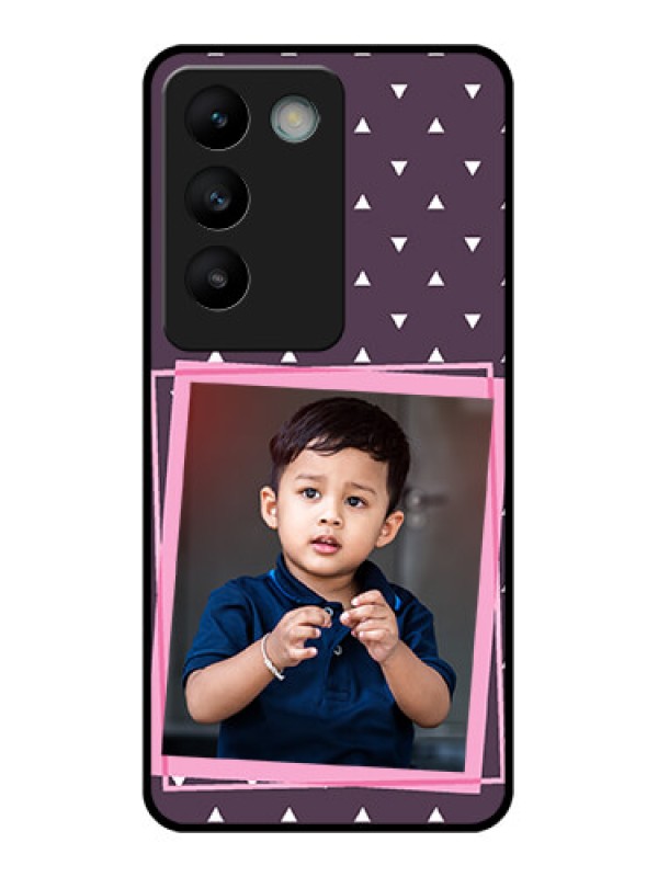 Custom Vivo Y200E 5G Custom Glass Phone CaseTriangle Pattern Dotted Design