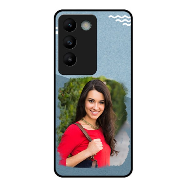 Vivo Y200E 5G Custom Glass Phone CaseGrunge Line Art Design