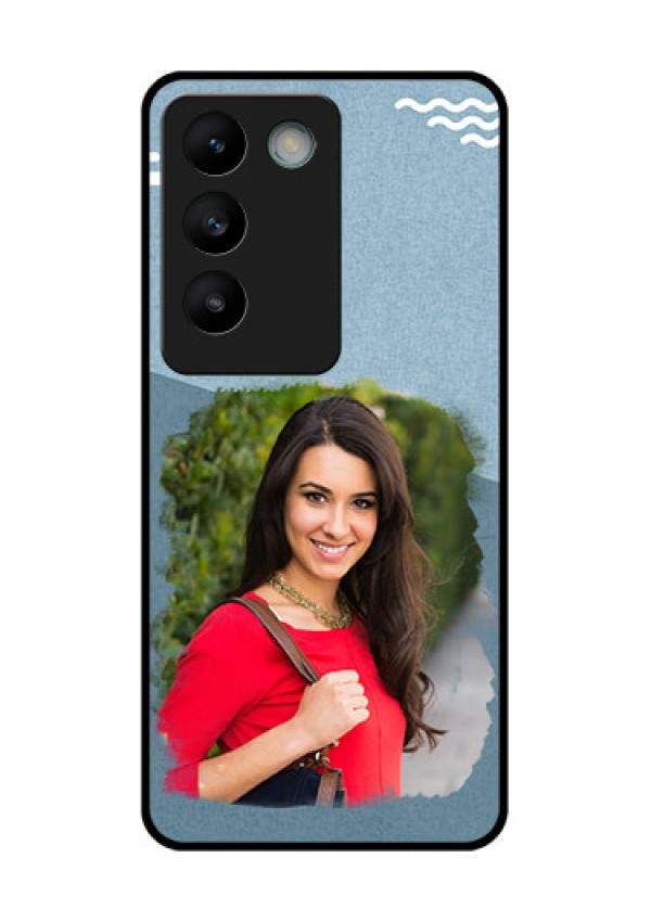 Vivo Y200E 5G Custom Glass Phone CaseGrunge Line Art Design