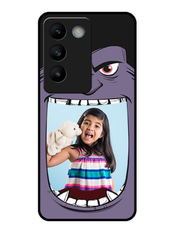 Custom Vivo Y200E 5G Custom Glass Phone CaseAngry Monster Design