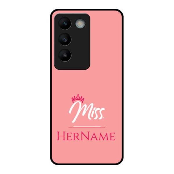 Vivo Y200E 5G Custom Glass Phone CaseMrs With Name Design