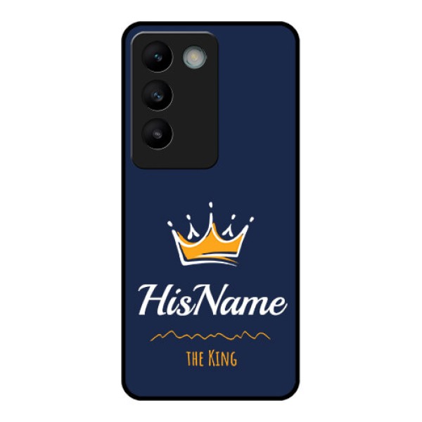 Vivo Y200E 5G Custom Glass Phone CaseKing With Name Design