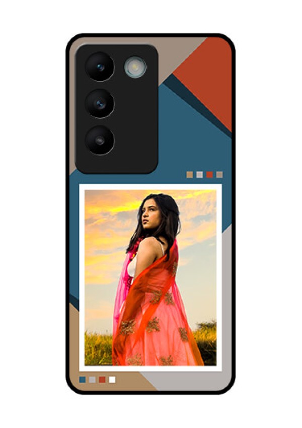Vivo Y200E 5G Custom Glass Phone CaseRetro Color Pallet Design