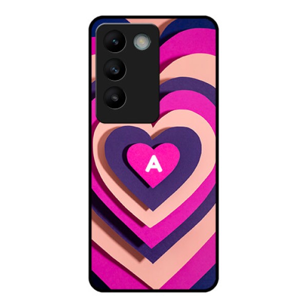 Vivo Y200E 5G Custom Glass Phone CaseCute Heart Pattern Design