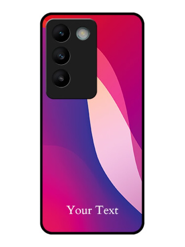 Custom Vivo Y200E 5G Custom Glass Phone CaseDigital Abstract Overlap Design