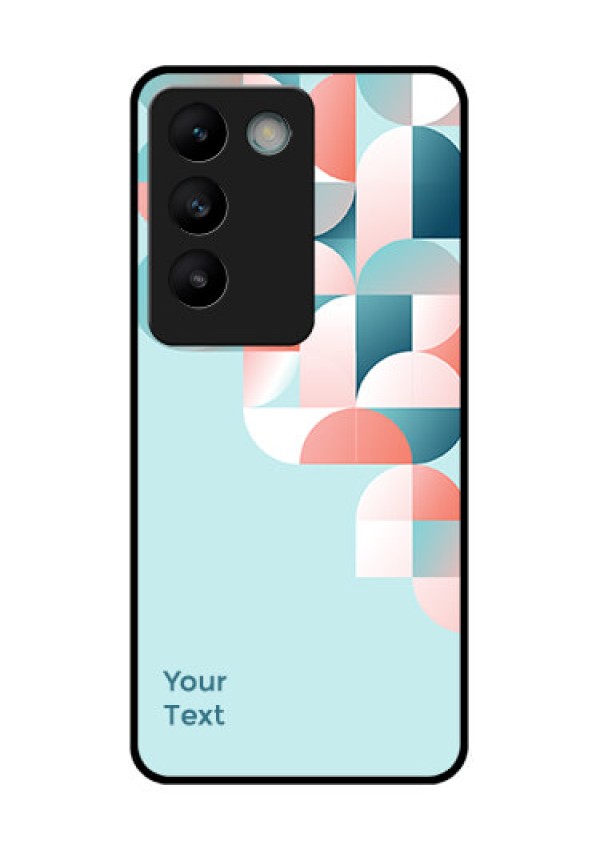 Vivo Y200E 5G Custom Glass Phone CaseStylish Semi - Circle Pattern Design