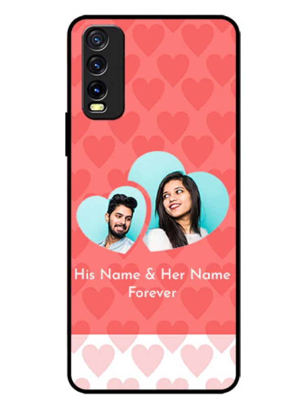 Custom Vivo Y20A Personalized Glass Phone Case  - Couple Pic Upload Design