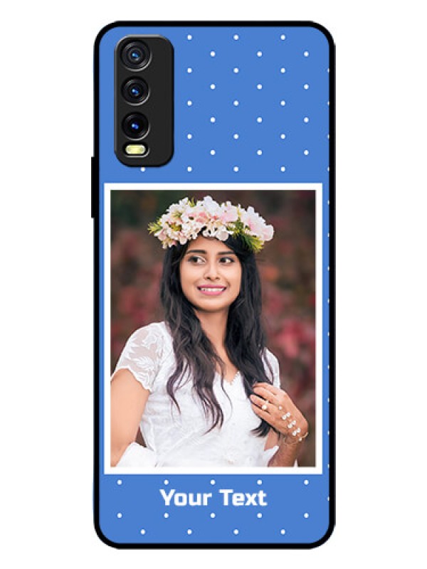 Custom Vivo Y20A Photo Printing on Glass Case  - Polka dots design